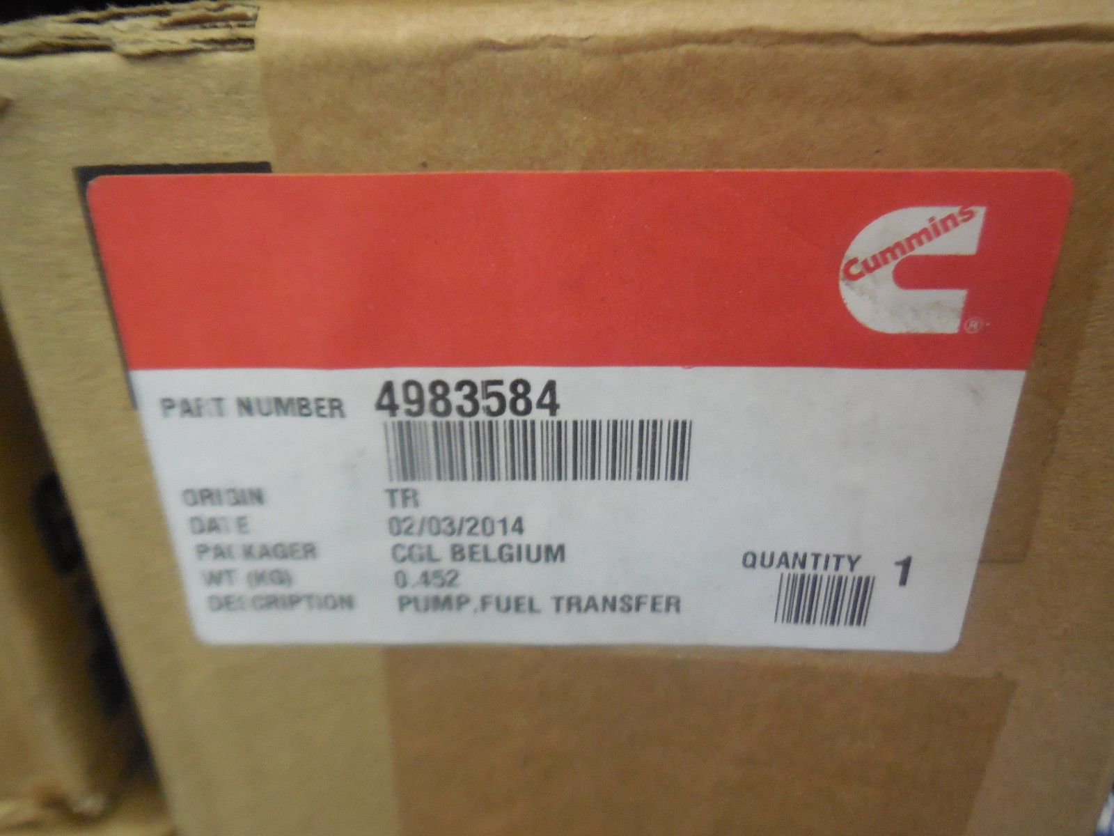 Cummins 4983584 Pump, Fuel Injection