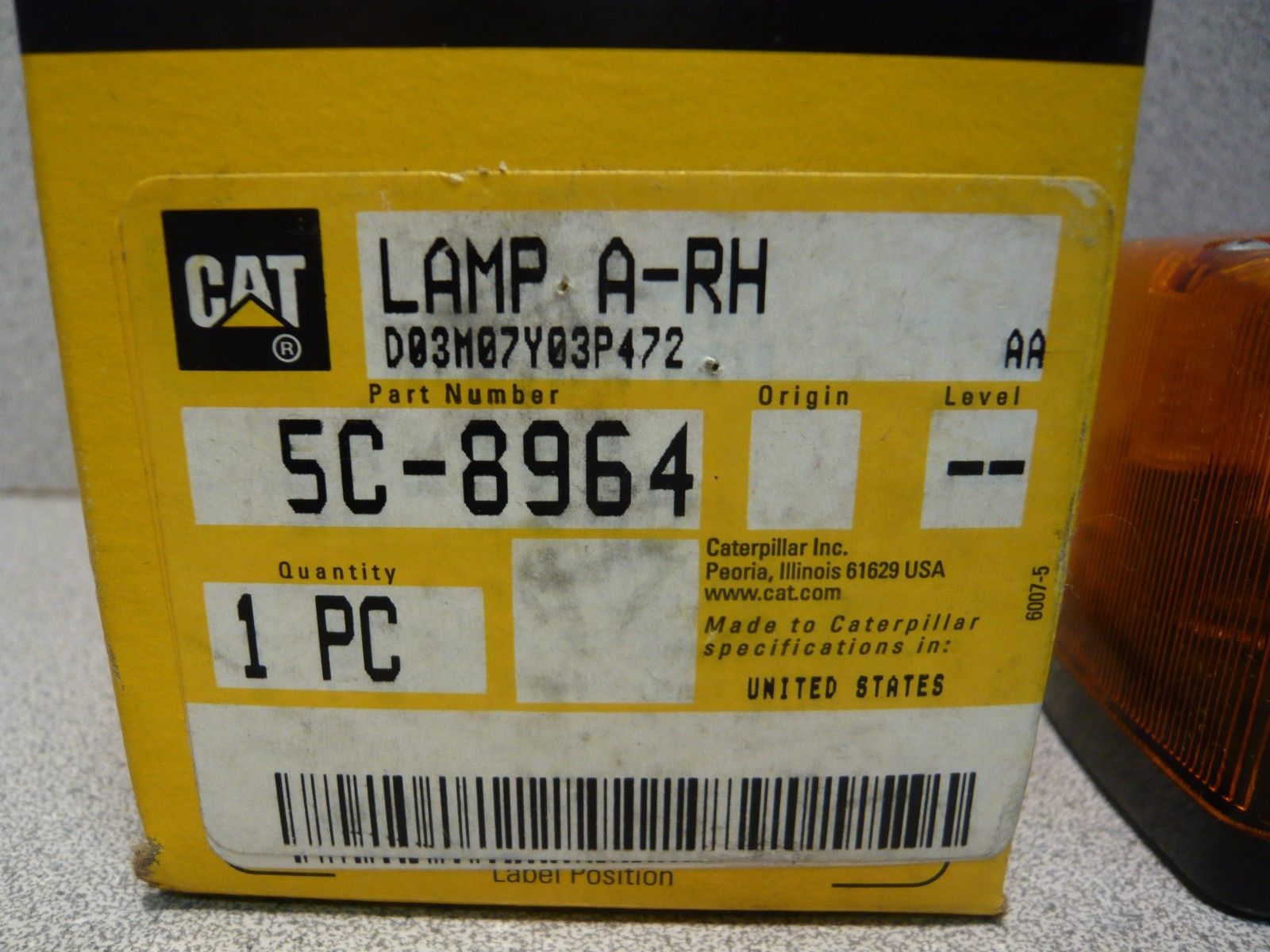 Caterpillar 5C-8964 Signal Lamp, RH