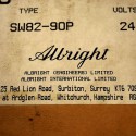 Albright SW82-90P Albright Contactor, 24 Volt