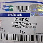 D140182 Doosan Transmission Oil Filter